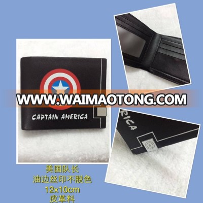 Factory PU wallet Captain-America Hot sale wallet Captain-America movie wallet