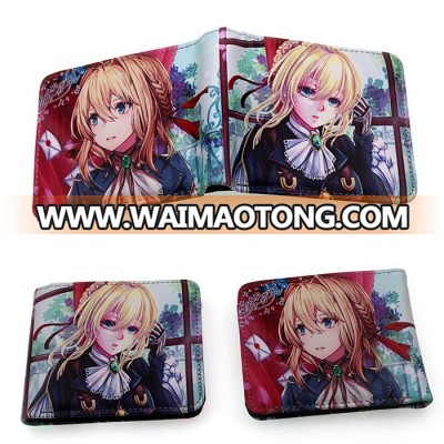 Factory PU wallet Violet Evergarden Hot sale wallet Violet Evergarden