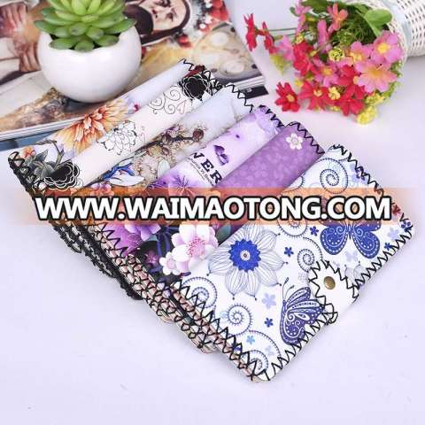 Factory new arrival leather wallet customized design print woman wallet.